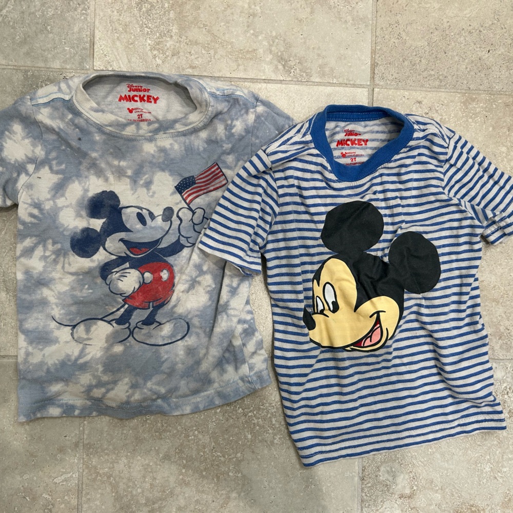 Disney Mickey Mouse Blue and Gray T-Shirts - Toddler Boys 2T